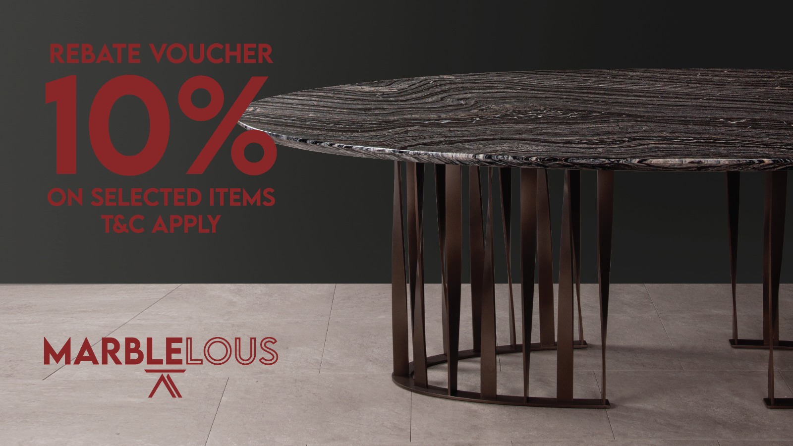 Marblelous dining table promotion