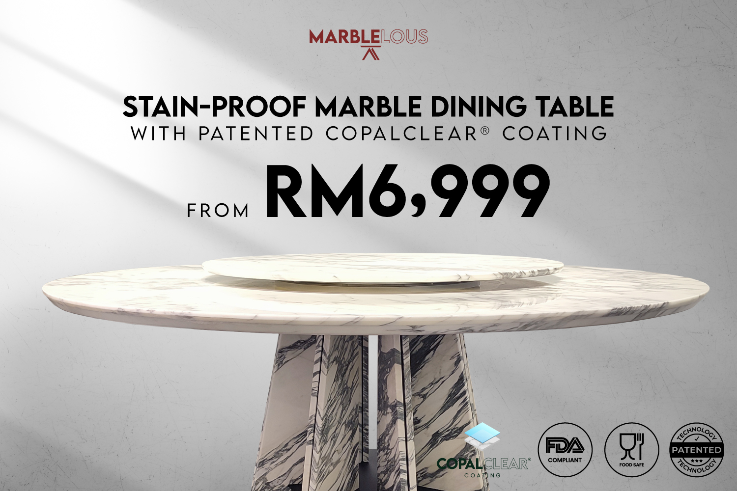marble dining table malaysia - round marble dining table