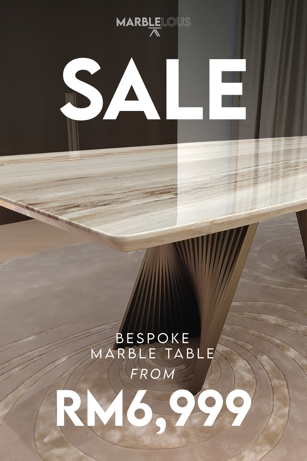 Marblelous crystal-look Marble Dining Tables