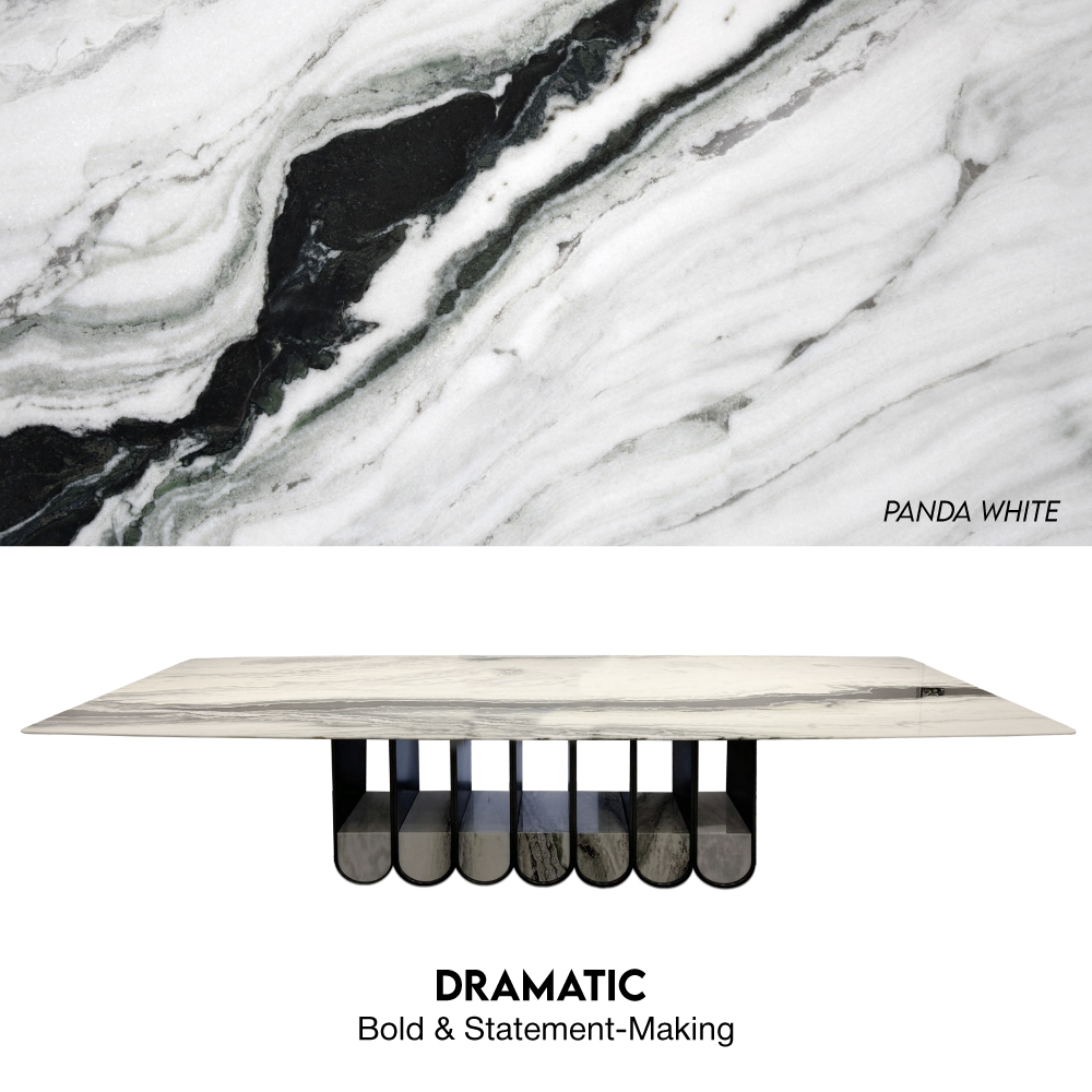 Marblelous customise Marble Dining Tables - Dramatic - Bold & Statement-making